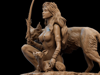 Artemis - Greek Goddess (Nude Version)